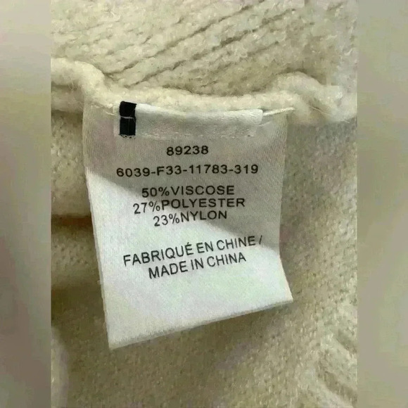 Melanie Lyne Cable Knit Cowl  Neck Flattering Fit So Soft Cream Sweater Small - Picture 2 of 6